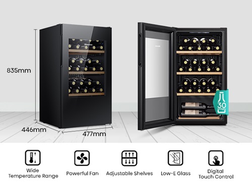 HISENSE WINE COOLER 30 BOTTLES (RW12D4NWGO)