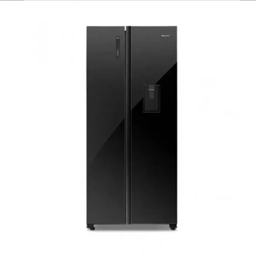 HISENSE 508L, SIDE-BY-SIDE, BLACK GLASS, CLASS F (RS519N4WBF)