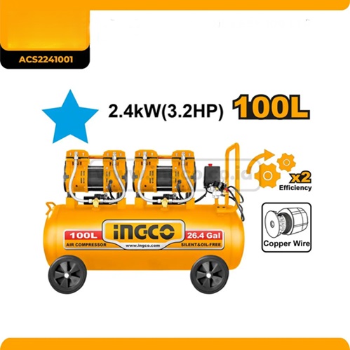 INGCO AIR COMPRESSOR 100L (ACS2241001)