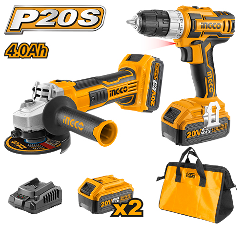 INGCO LITHIUM-ION CORDLESS 2 PCS COMBO KIT (CKLI2009)